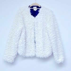 VANS white teddy bear coat Wonen’s size large